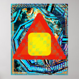 Elementaire aarde binnen vuur meditatie hulp Tattv Poster