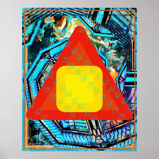 Elementaire aarde binnen vuur meditatie hulp Tattv Poster (Voorkant)