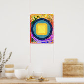 Elementaire aarde in luchtmeditatiehulp Tattva Poster (Keuken)