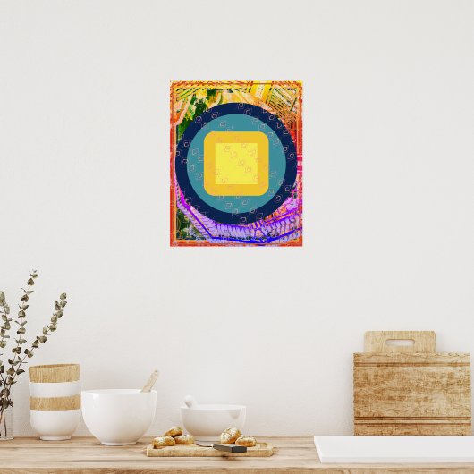 Elementaire aarde in luchtmeditatiehulp Tattva Poster (Keuken)