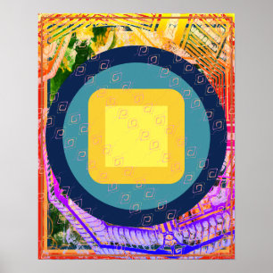 Elementaire aarde in luchtmeditatiehulp Tattva Poster