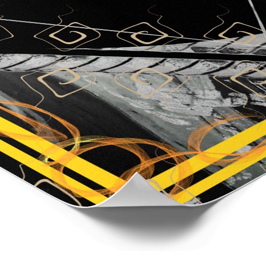 Elementaire aarde in water meditatie hulp Tattva Poster (Hoek)