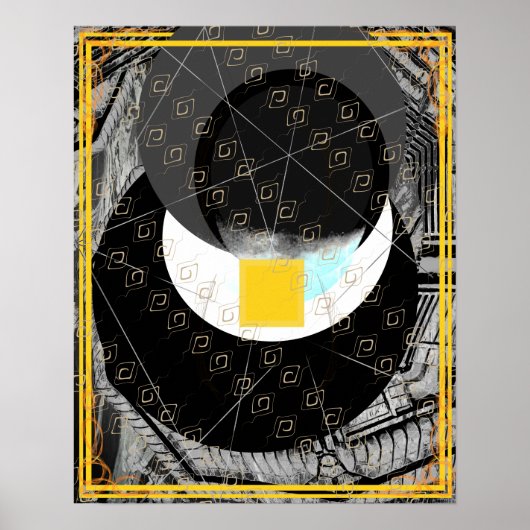 Elementaire aarde in water meditatie hulp Tattva Poster (Voorkant)