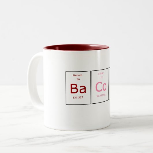 Elementaire Bacon-mok Tweekleurige Koffiemok (Voorkant links)