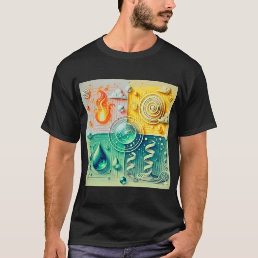 elementaire balans abstract ontwerp 2026 t-shirt (Voorkant)