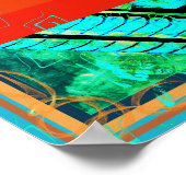 Elementaire boete binnen brandmeditatiehulp Tattva Poster (Hoek)