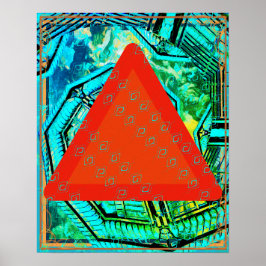 Elementaire boete binnen brandmeditatiehulp Tattva Poster