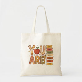 Elementaire Boho Regenboog Je Bent Goed Genoeg Mot Tote Bag