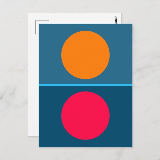 Elementaire cirkels briefkaart (Voorkant / Achterkant)