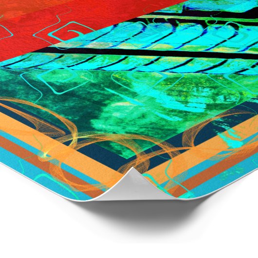 Elementaire ether binnen brandmeditatiehulp Tattva Poster (Hoek)