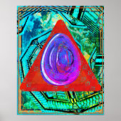 Elementaire ether binnen brandmeditatiehulp Tattva Poster (Voorkant)