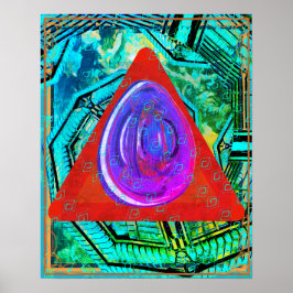 Elementaire ether binnen brandmeditatiehulp Tattva Poster