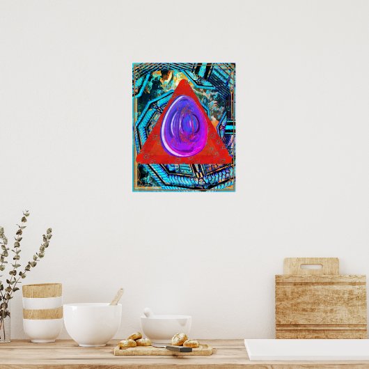 Elementaire ether binnen brandmeditatiehulp Tattva Poster (Keuken)