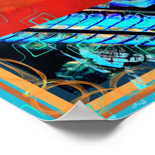 Elementaire ether binnen brandmeditatiehulp Tattva Poster (Hoek)