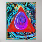 Elementaire ether binnen brandmeditatiehulp Tattva Poster (Voorkant)