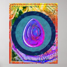 Elementaire ether binnen luchtmeditatiehulp Tattva Poster