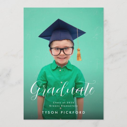  elementaire foto Afstuderen Aankondiging (Voorkant)