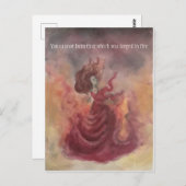 Elementaire heks - Briefkaart tegen brand (Voorkant / Achterkant)