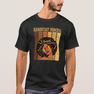 Elementaire hoofdrolspeler Afro African Women Blac T-shirt