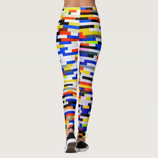 Elementaire kleurenblokken leggings (Achterkant)