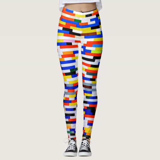 Elementaire kleurenblokken leggings (Voorkant)