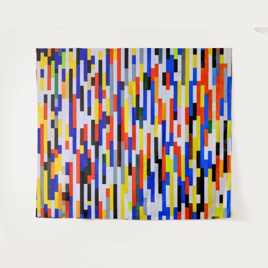 Elementaire kleurenblokken wandkleed (Voorkant (horizontaal))