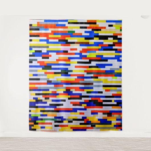 Elementaire kleurenblokken wandkleed (Voorkant)