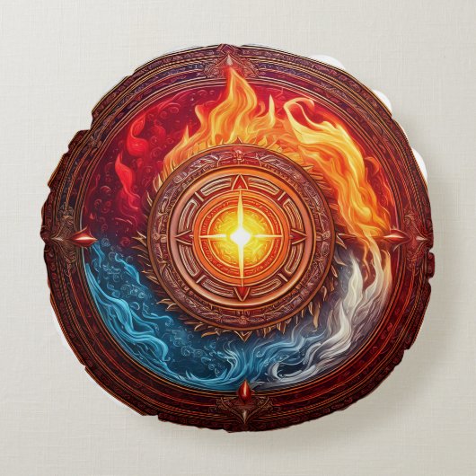 elementaire krachtcirkel rond kussen (Voorkant)