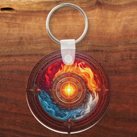 elementaire krachtcirkel sleutelhanger (Achterkant)