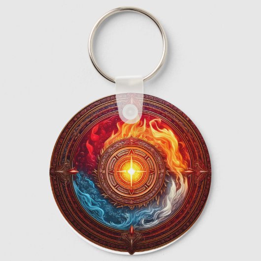 elementaire krachtcirkel sleutelhanger (Achterkant)