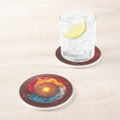 elementaire krachtcirkel zandsteen onderzetter (Zijkant)