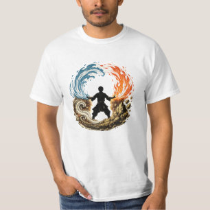 Elementaire Krijger Vuur Water Aarde Lucht T-shi T-shirt