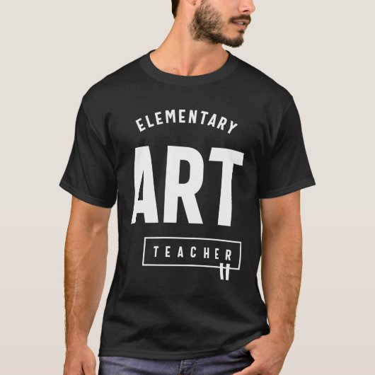 Elementaire kunstleraar Gift Funny Job Title T-shirt (Voorkant)