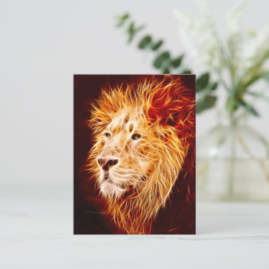 Elementaire leeuw briefkaart (Staand voorkant)