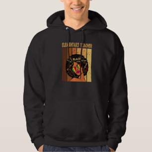 Elementaire leraar Afro African American Black Hoodie