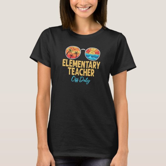 Elementaire leraar die de laatste dag van het scho t-shirt (Voorkant)