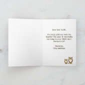 Elementaire leraar (van student) Owl Dank u Kaart (Binnen)