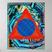 Elementaire lucht binnen brandmeditatiehulp Tattva Poster (Voorkant)