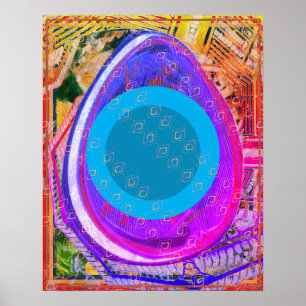 Elementaire lucht binnen Ether Meditatiehulp Tattv Poster