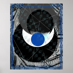 Elementaire lucht binnen water meditatie hulp Tatt Poster