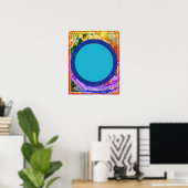 Elementaire luchtmeditatiehulp Tattva Blue Circle Poster (Thuiskantoor)