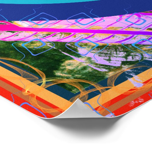 Elementaire luchtmeditatiehulp Tattva Blue Circle Poster (Hoek)