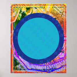 Elementaire luchtmeditatiehulp Tattva Blue Circle Poster