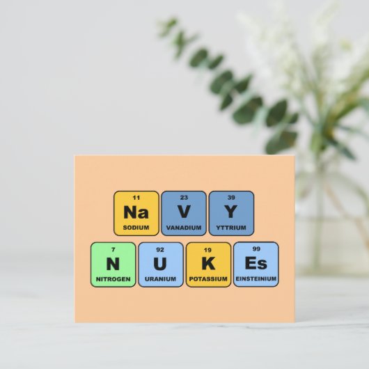 Elementaire Navy Nukes Briefkaart (Staand voorkant)