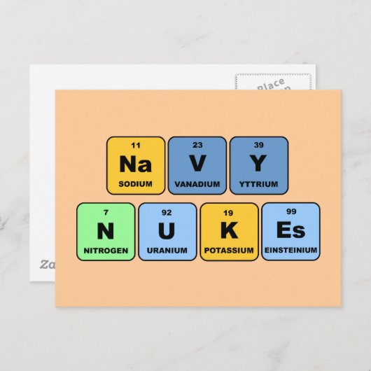 Elementaire Navy Nukes Briefkaart (Voorkant / Achterkant)