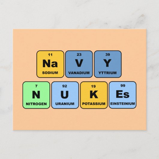 Elementaire Navy Nukes Briefkaart (Voorkant)