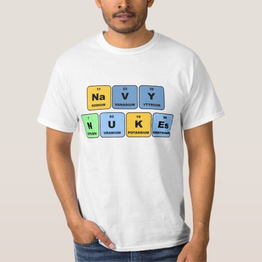 Elementaire Navy Nukes T-shirt (Voorkant)