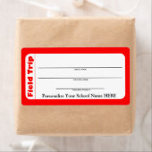 Elementaire of peuter-schoolse veldreislabels etiket (Insitu)