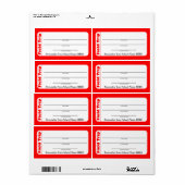 Elementaire of peuter-schoolse veldreislabels etiket (Full Sheet)