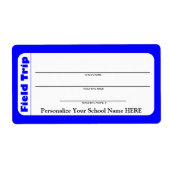 Elementaire of peuter-schoolse veldreislabels etiket (Voorkant)